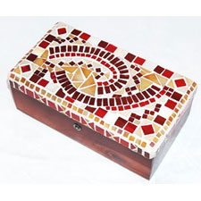 Spiral Cedar Mosaic Box